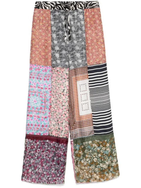 Marine Serre Regenerated silk-scarves trousers 