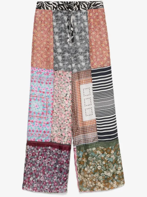 Marine Serre Regenerated silk-scarves trousers 