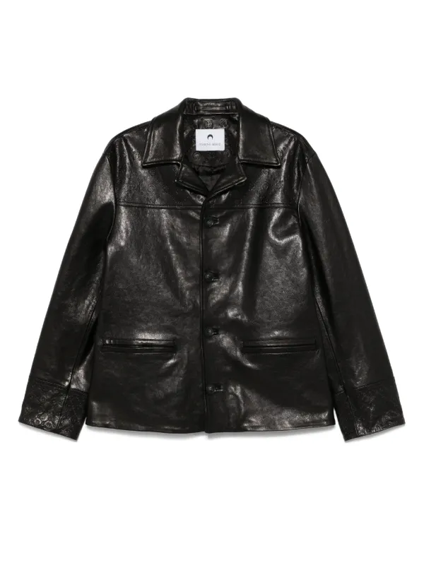 マリーン・セル ゴールドライン モノグラム レザージャケット 46