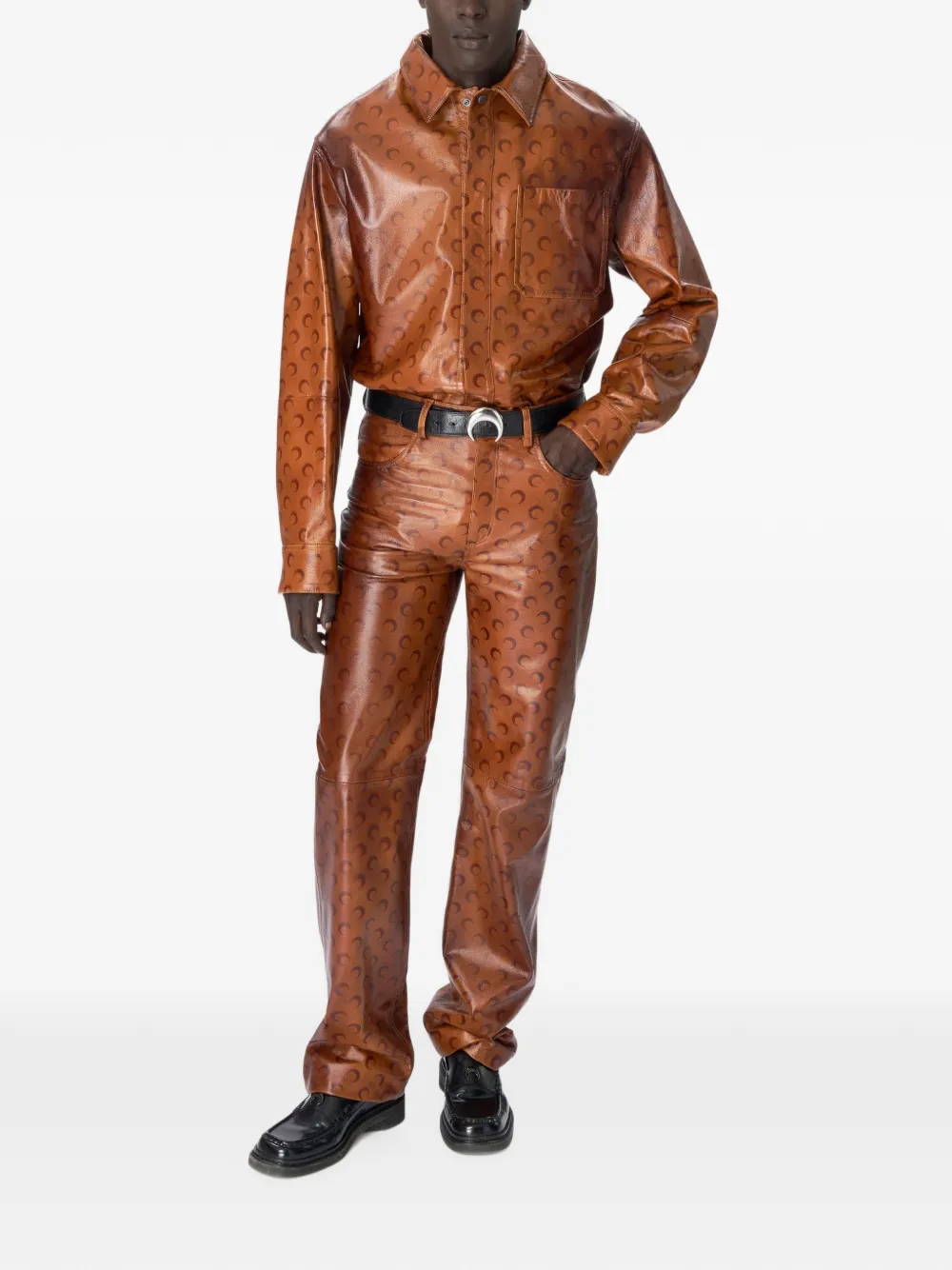 Marine Serre Moon broek Bruin