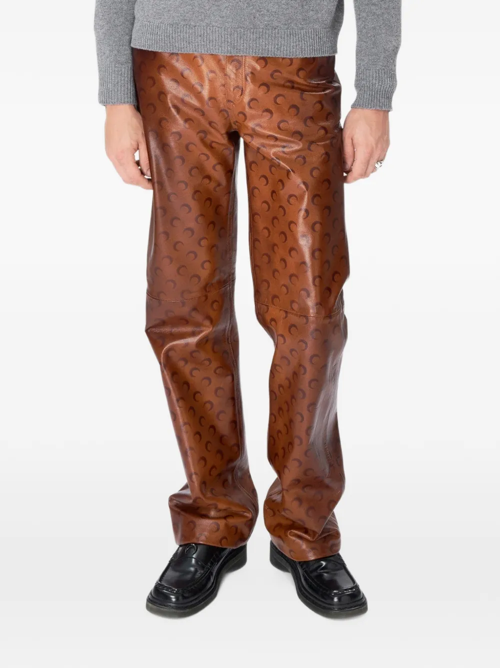 Marine Serre Moon broek Bruin