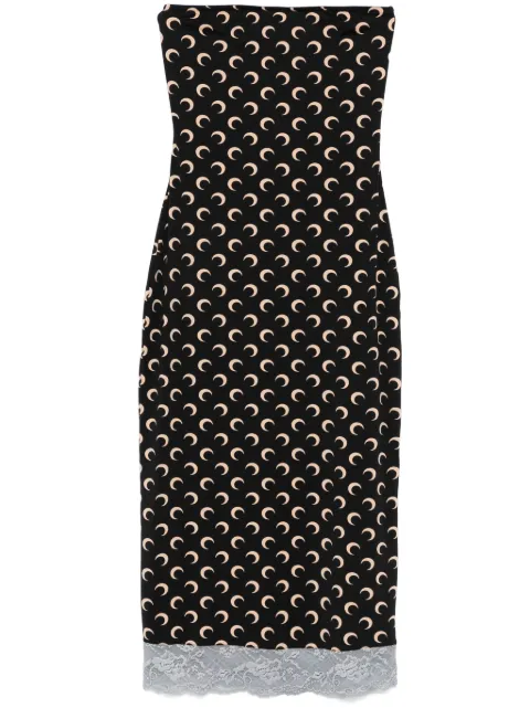 Marine Serre Crescent Moon jersey midi dress