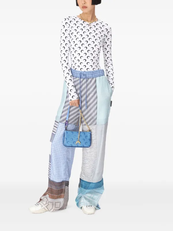 Marine Serre Crescent Moon Shoulder Bag | Blue | FARFETCH