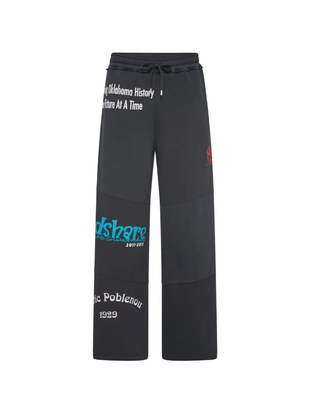 Marine Serre Pantaloni sportivi Regenerated Graphic - Nero