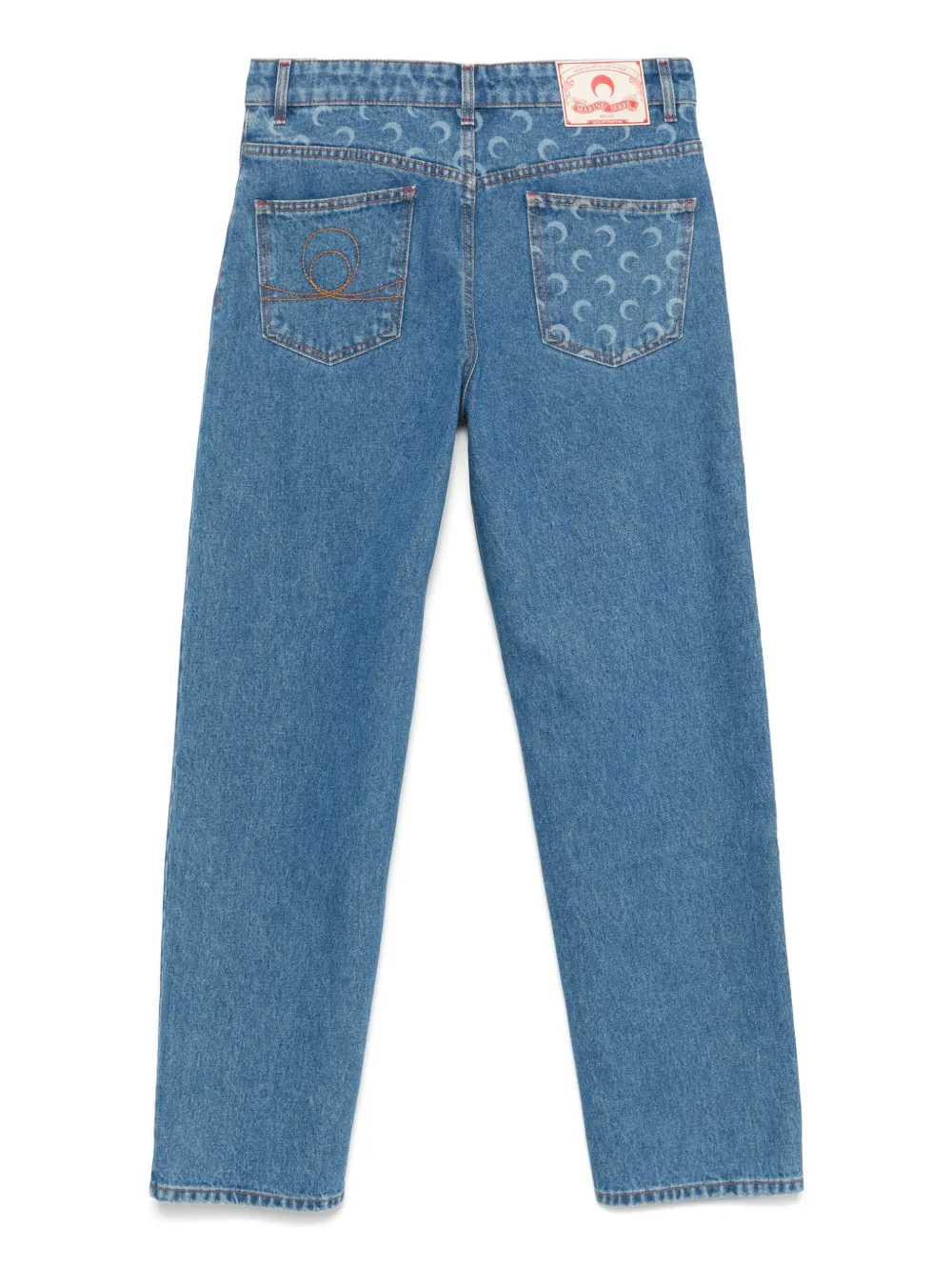 Marine Serre Jeans met maanlaser - Blauw