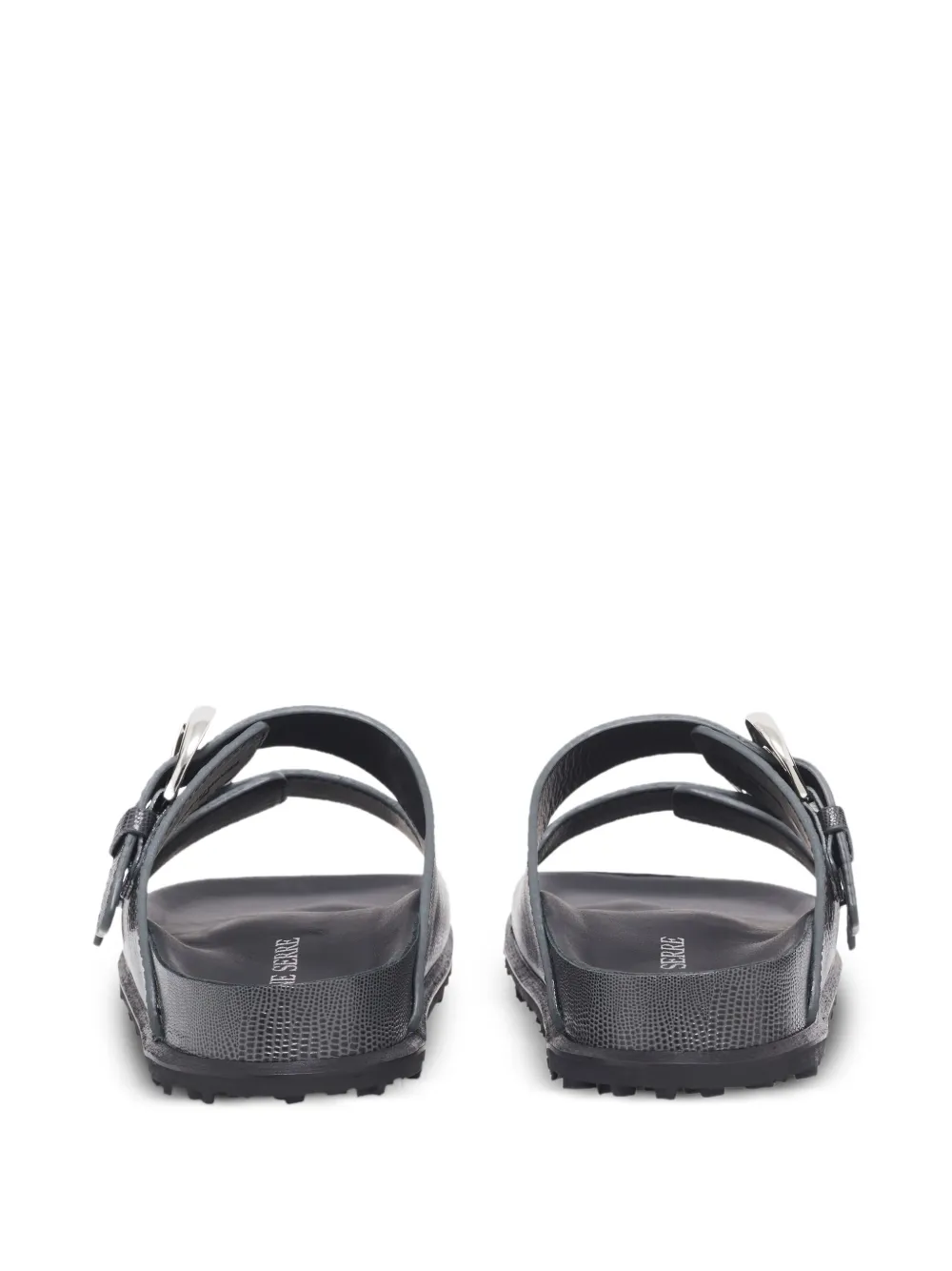 Marine Serre lizard-print sandals Grey