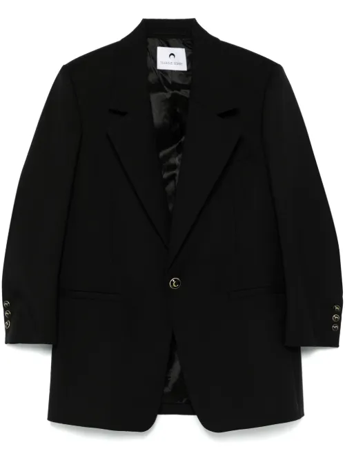 Marine Serre blazer en serge - Noir - Marine Serre - Modalova