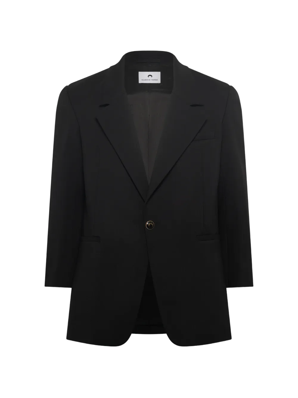 Marine Serre Twill blazer Zwart