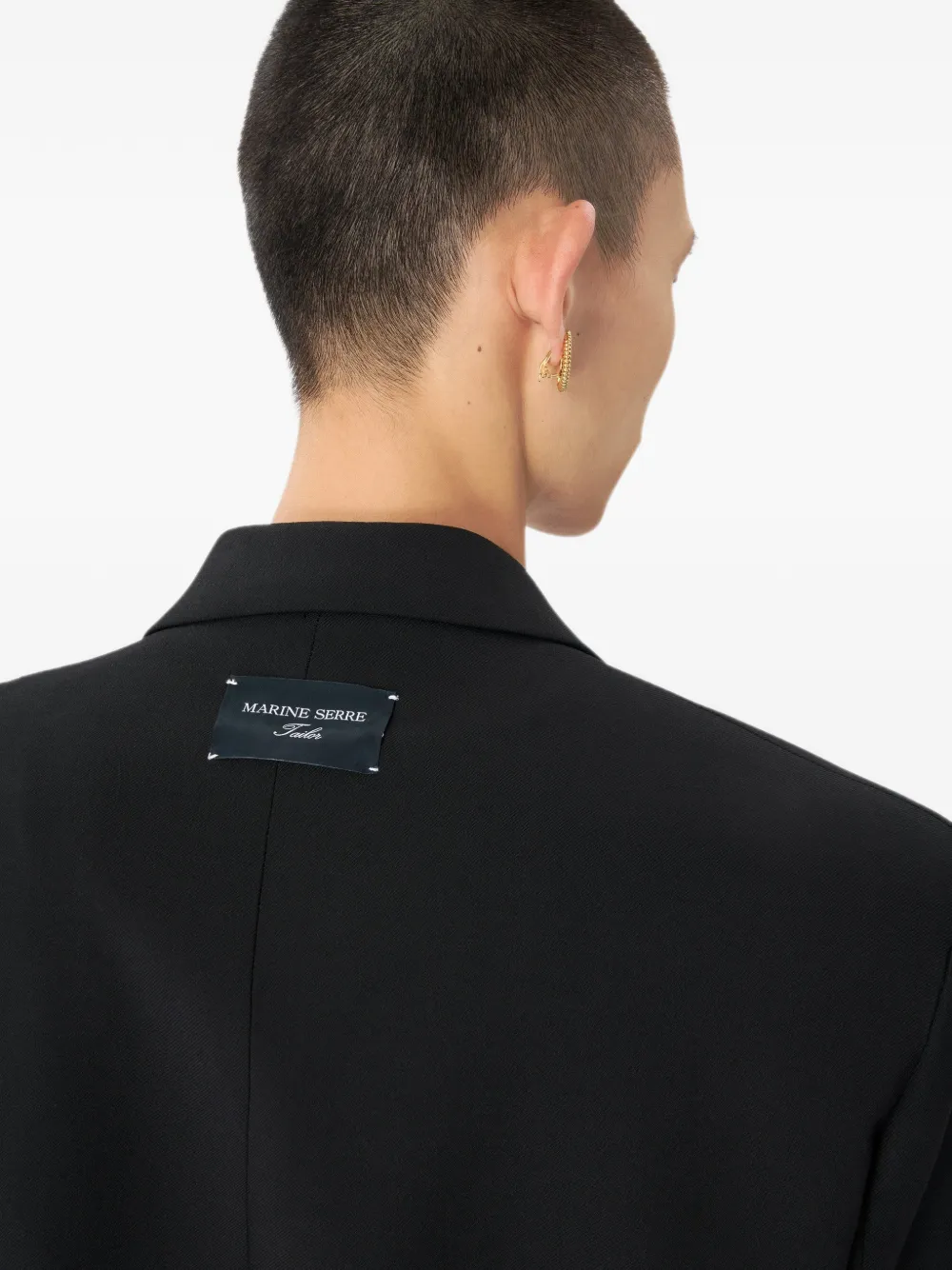 Marine Serre Twill blazer Zwart