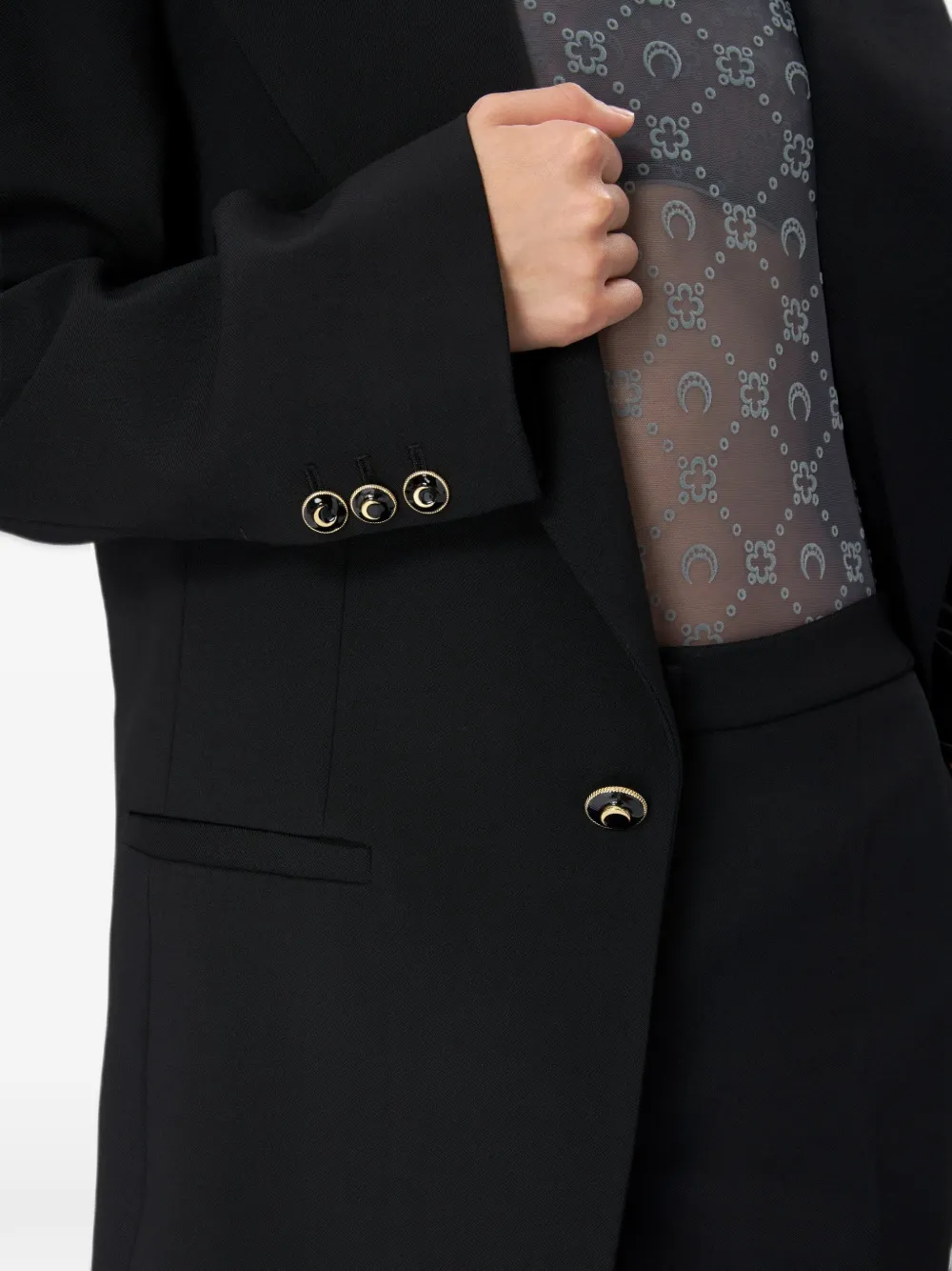 Marine Serre Twill blazer Zwart