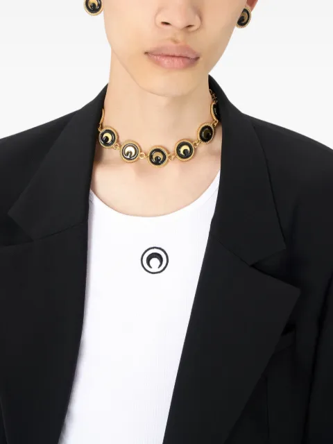 Marine Serre Crescent Moon necklace 