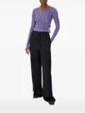 Marine Serre Moon mesh second-skin top - Purple