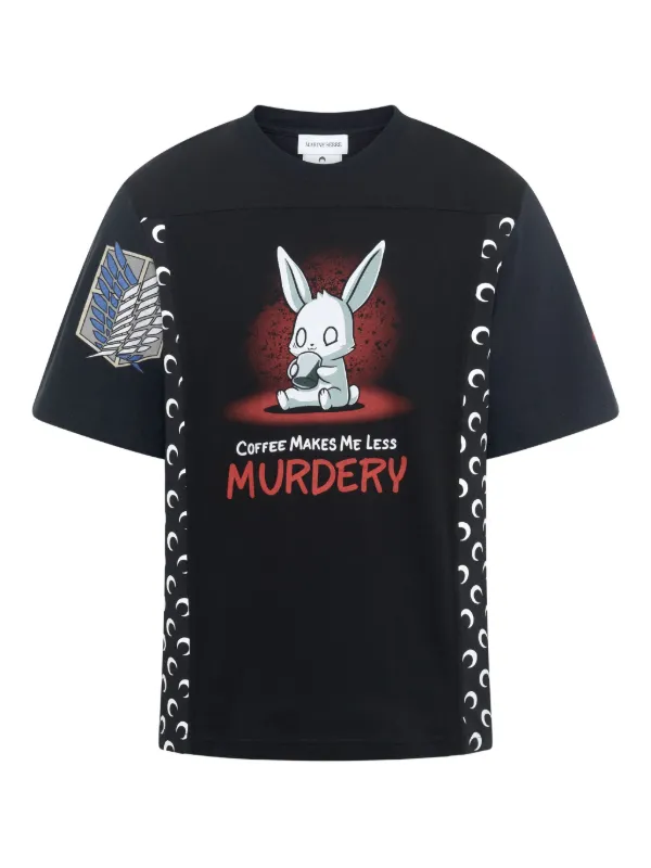 Marine Serre Regenerated グラフィック Tシャツ | ブラック | FARFETCH JP