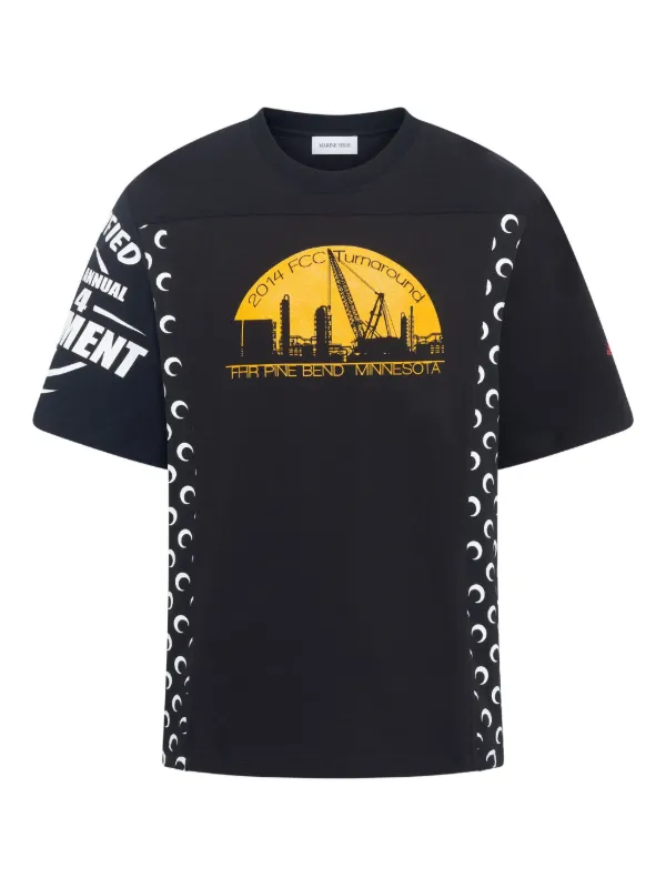 Marine Serre Regenerated グラフィック Tシャツ | ブラック | FARFETCH JP