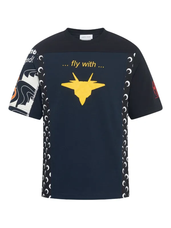 Marine Serre Regenerated グラフィック Tシャツ | ブラック | FARFETCH JP