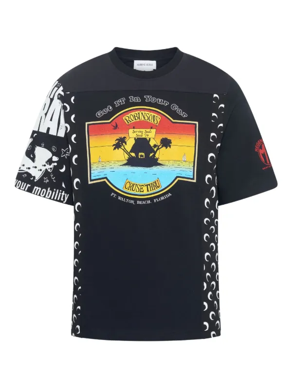 Marine Serre Regenerated グラフィック Tシャツ | ブラック | FARFETCH JP