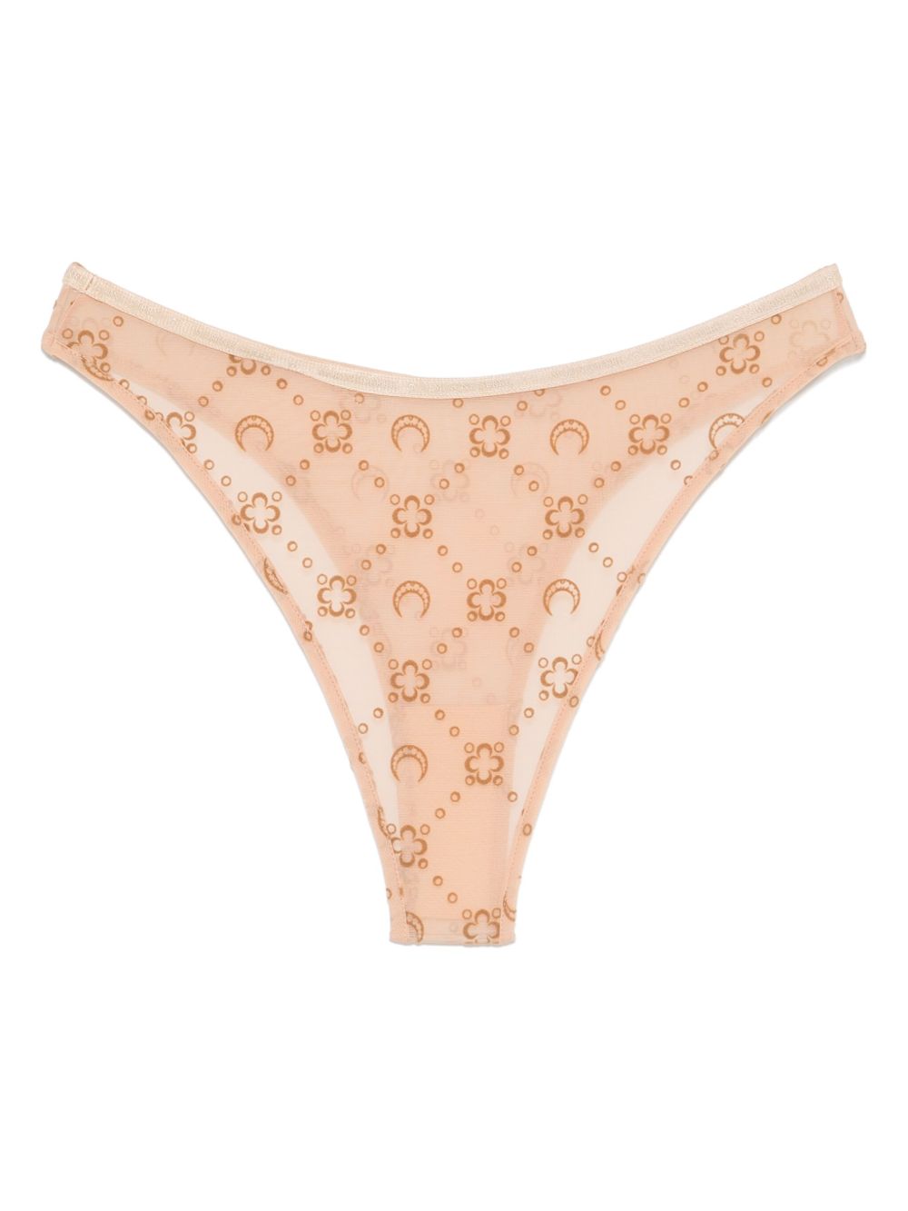 Marine Serre Gesmockte string - Beige