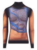Marine Serre Draped Statue T-shirt - Blue