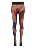 Marine Serre jersey tights - Brown