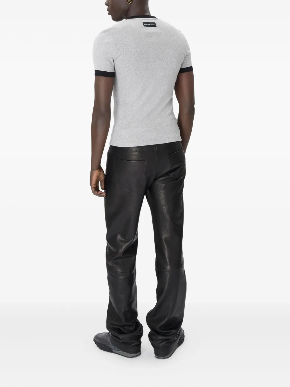 Marine Serre Jersey T-shirt met Moon-logo Grijs