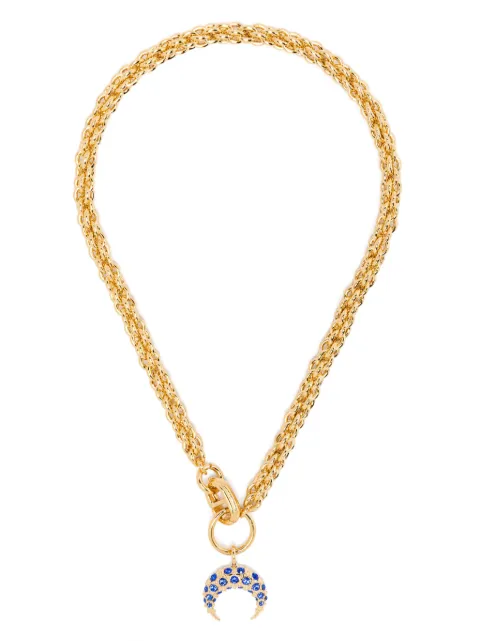 Marine Serre Moon-pendant necklace