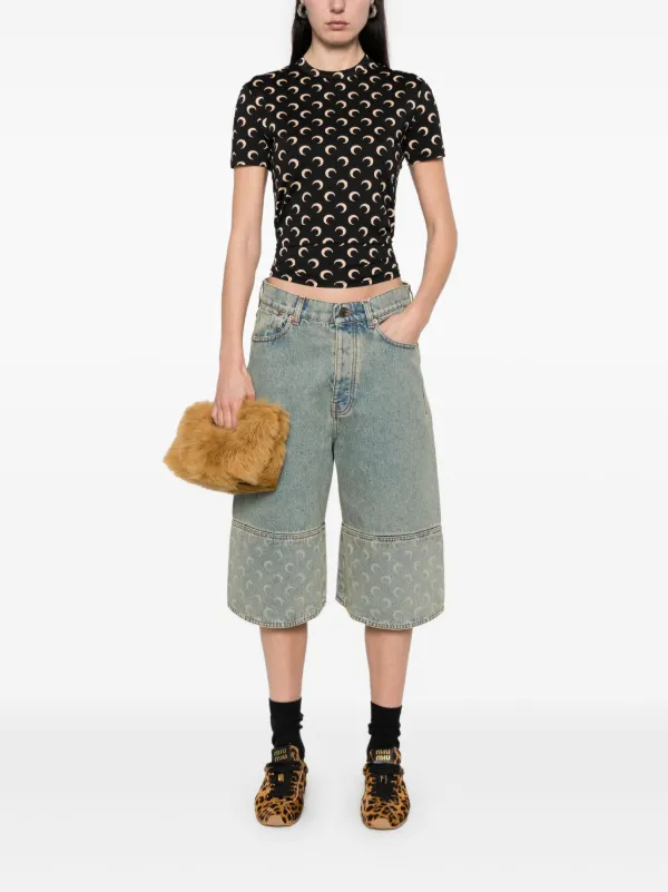 Marine Serre Moon Tシャツ | ブラック | FARFETCH JP