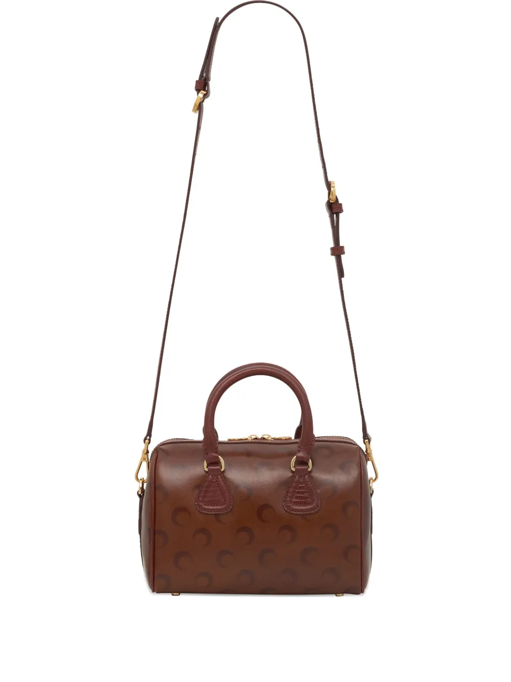 Marine Serre Crescent Moon-print tote bag - ブラウン Marine Serre Crescent Moon-print tote bag - ブラウン