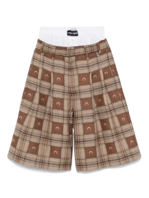 Marine Serre short à carreaux en jacquard