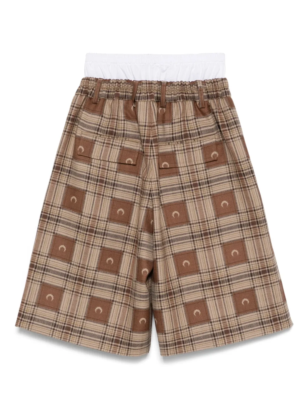 Marine Serre Shorts con motivo jacquard a quadri | Shorts sartoriali | Image 2