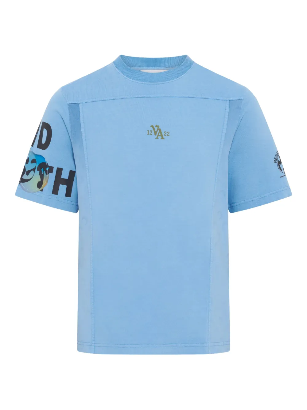 Marine Serre Regenerated T-shirt met grafische print - Blauw
