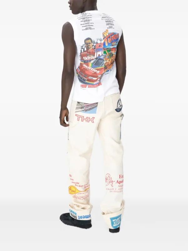 【関税&送料込】Marine Serre White Cotton Pant Marine Serre Cotton Trousers | White | FARFETCH ID