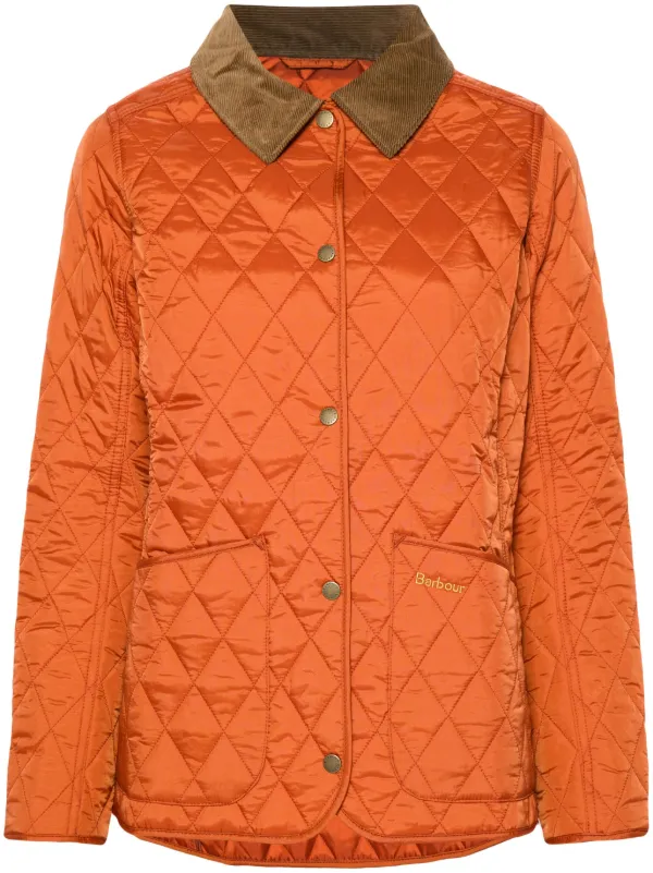 Barbour orange quilted jacket on sale