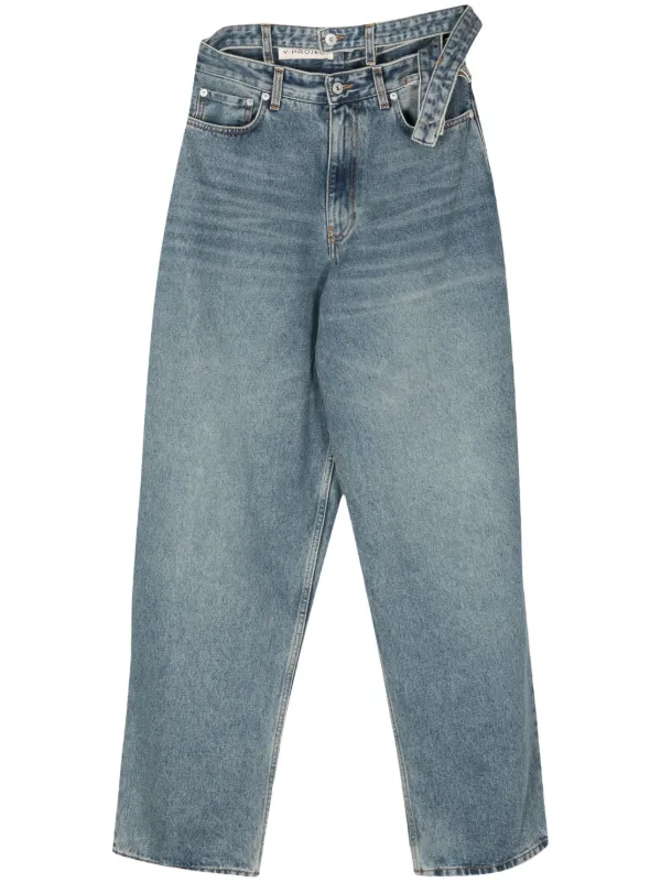 デニム・ジーパン Y PROJECT SS24 'Evergreen' jeans (207PA007 EVERGREENICEBLUE) Y/Project Evergreen cut-out Detail Jeans | Blue | FARFETCH