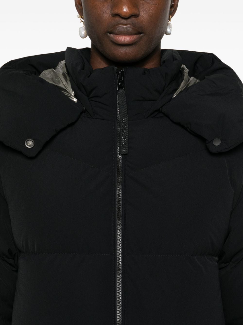 Shop Woolrich Matt Puffer Jacket In Black