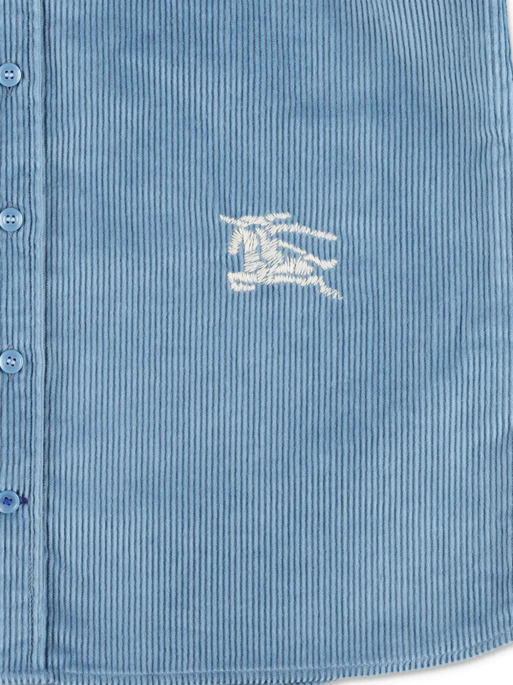 Burberry Kids Shirt met geborduurd logo Blauw