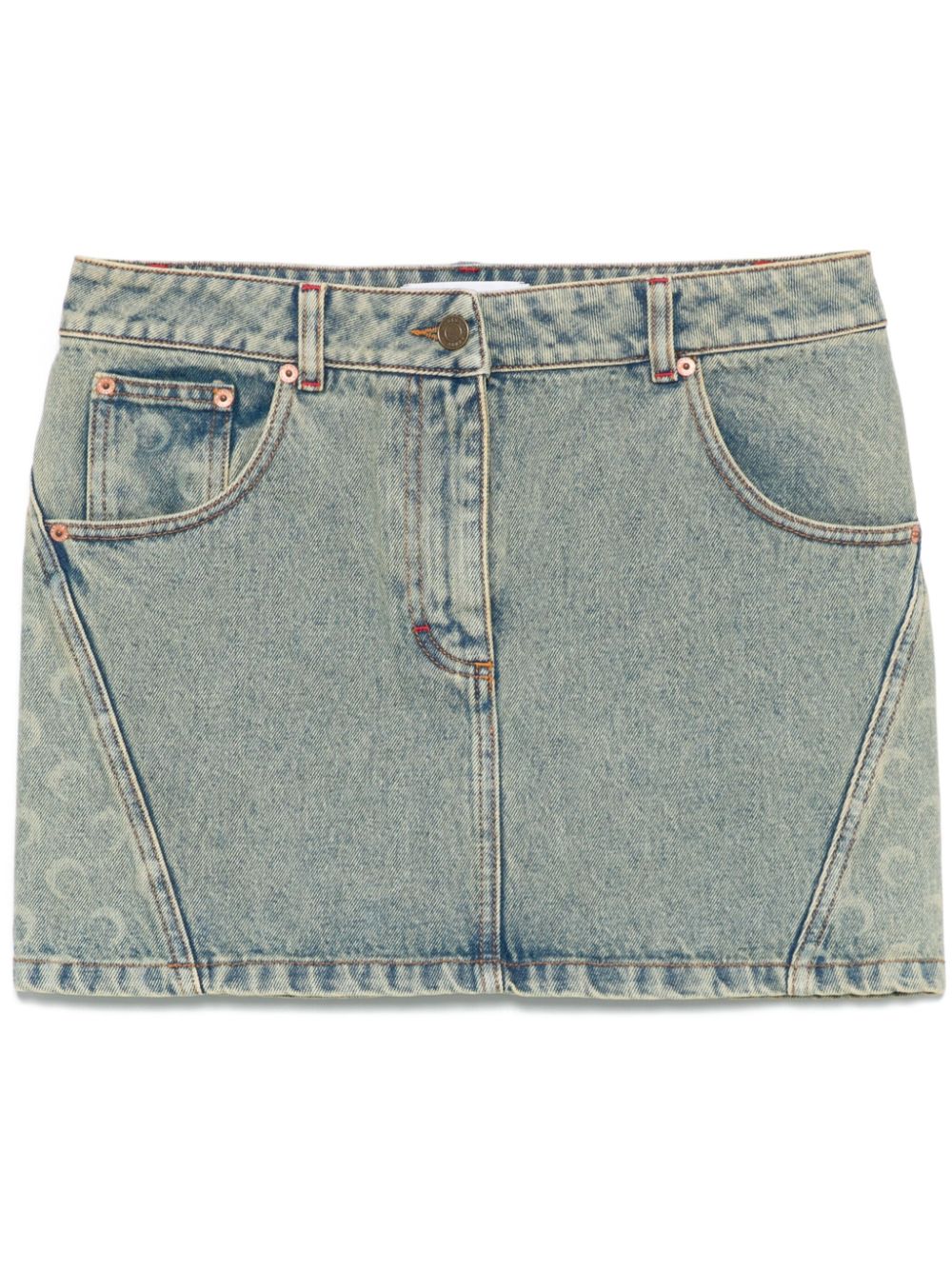 Moon Laser denim mini skirt