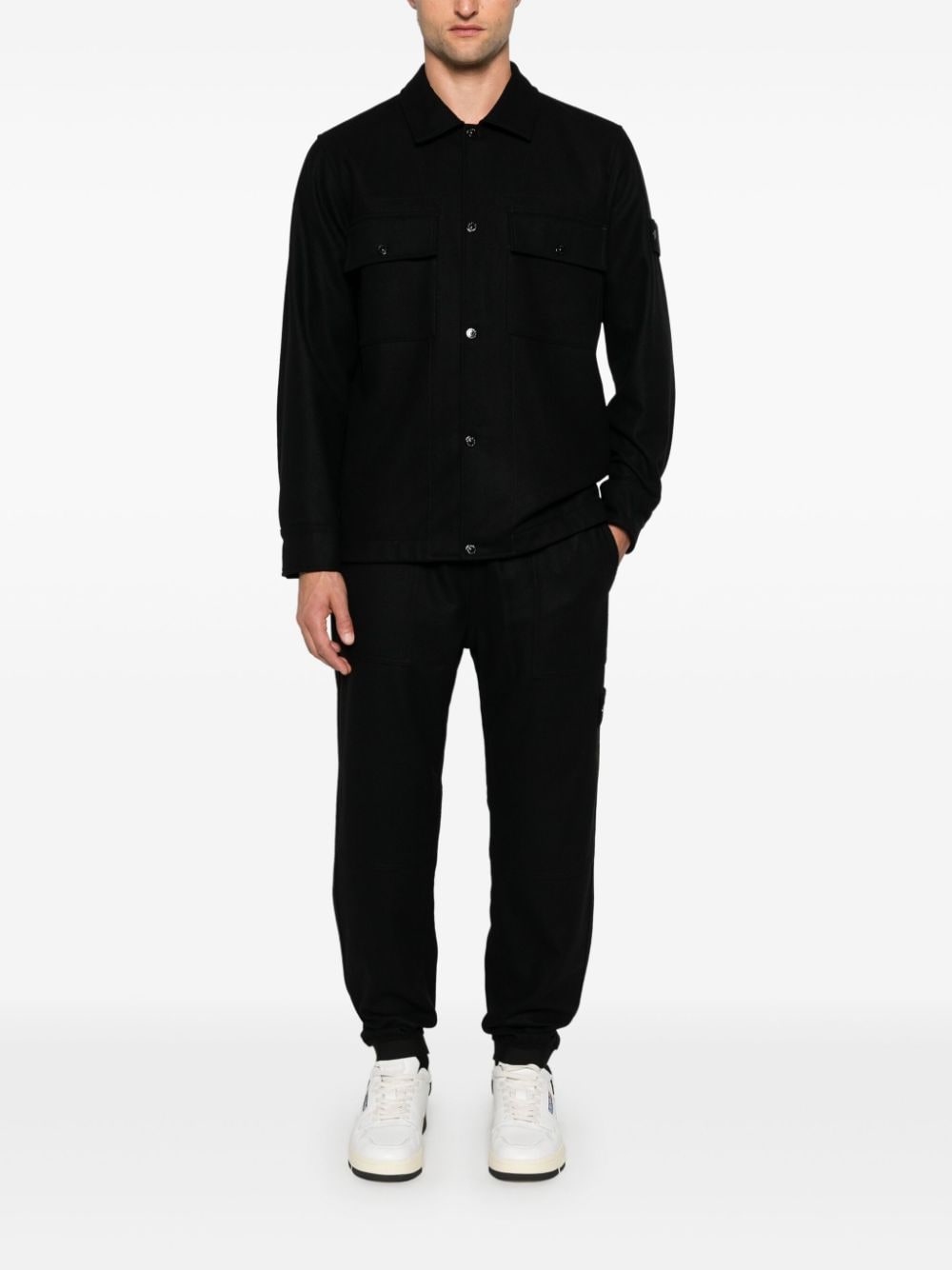 Stone Island tapered track pants - Zwart