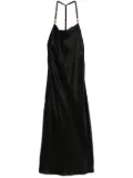 Marine Serre satin maxi slip dress - Black