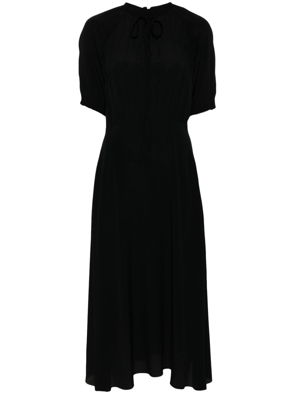 Shop N°21 Short-sleeve Midi Dress In Black