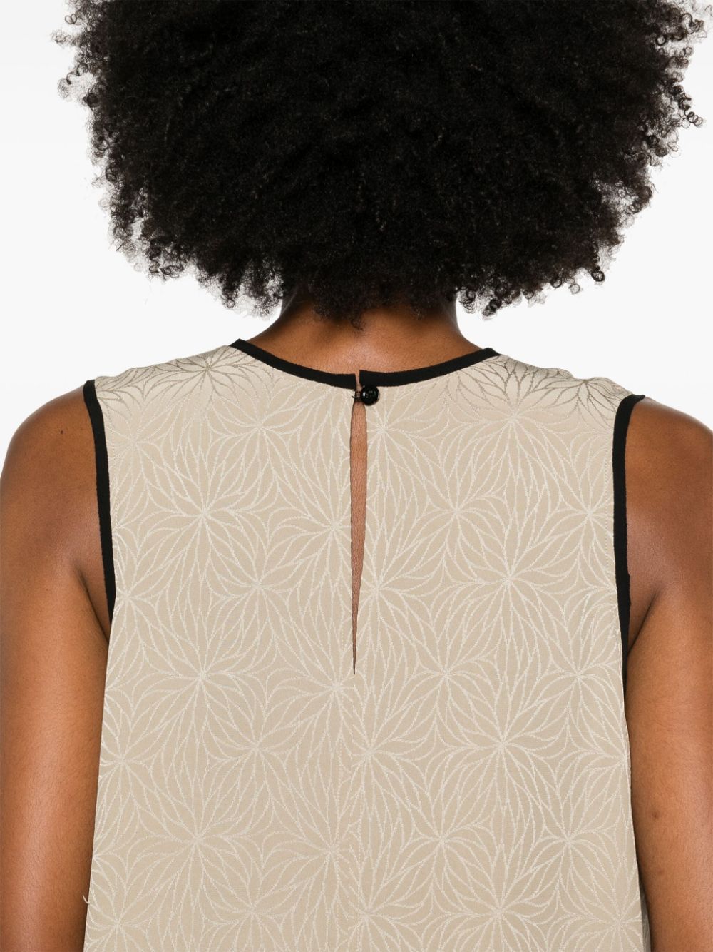 Shop Ibrigu Floral-print Tank Top In Neutrals