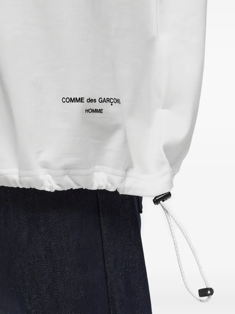 Comme des Garçons Homme T-shirt met borstzak Wit
