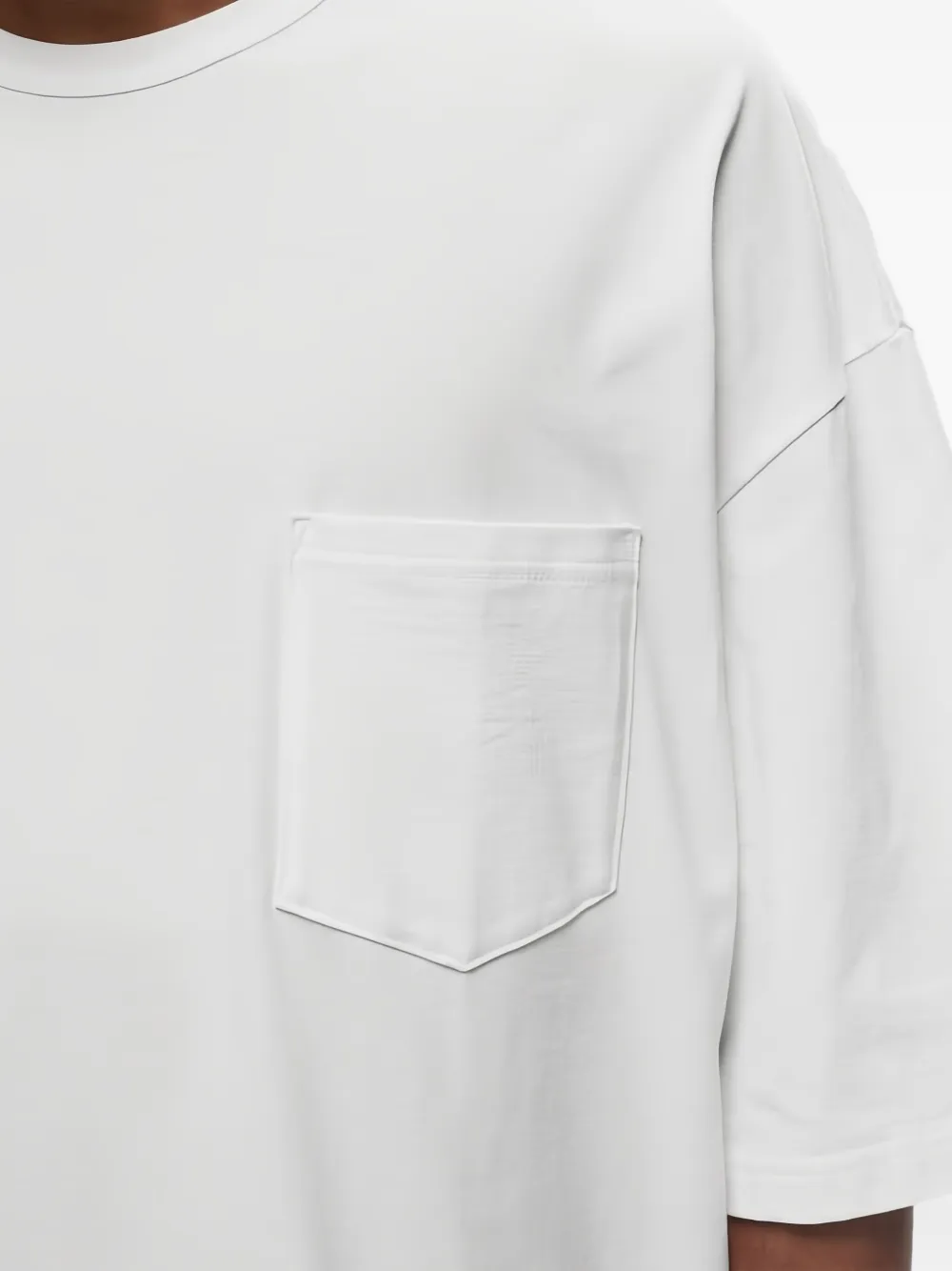 Comme des Garçons Homme T-shirt met borstzak Wit