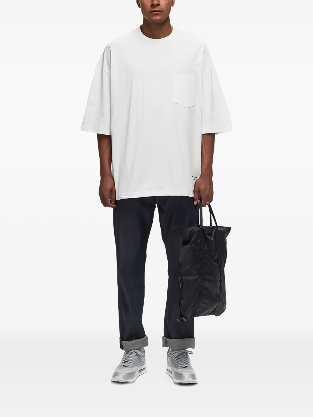 Comme des Garçons Homme T-shirt met borstzak - Wit