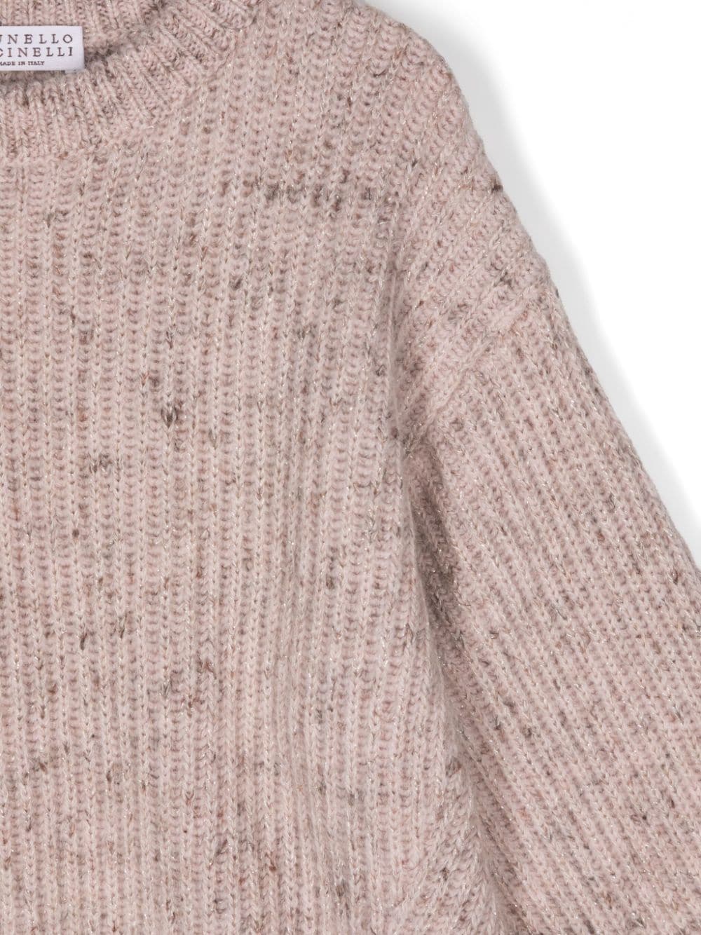 Shop Brunello Cucinelli Speckle-knit Sweater In Pink