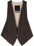 IBRIGU pinstripe waistcoat - Brown