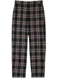 Noir Kei Ninomiya check-print trousers - Black