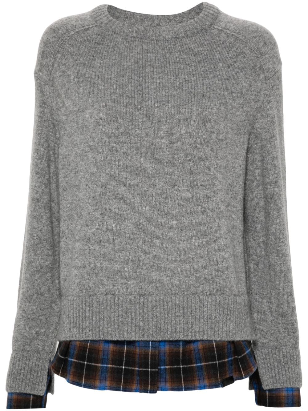 Shop Juunj Layered Sweater In Grey