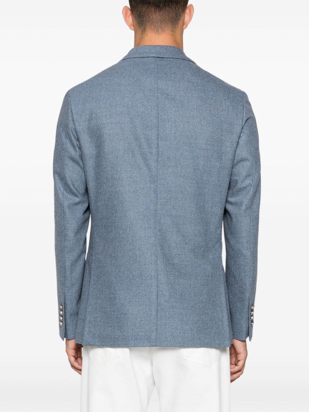 Shop Eleventy Mélange-effect Blazer In Blue