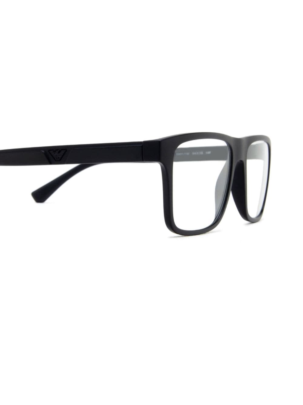 Shop Emporio Armani Rectangle-frame Glasses In Schwarz