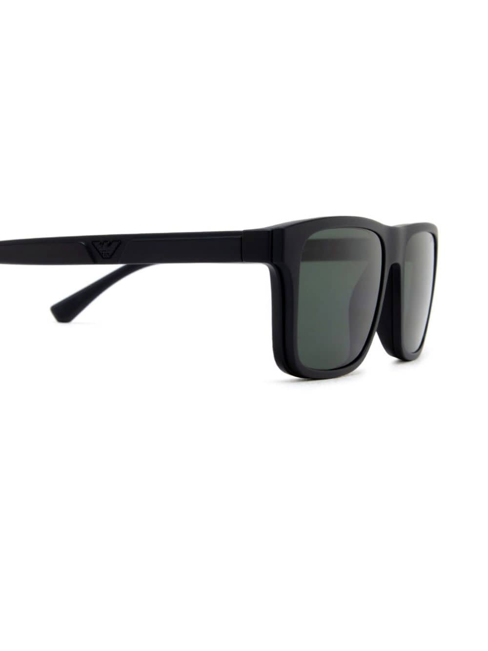 Shop Emporio Armani Rectangle-frame Glasses In Schwarz